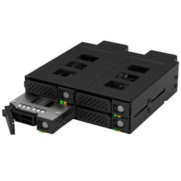 Imagem de Kingwin Gaiola de rack móvel U.2/U.3 NVMe com conector Oculink para compartimento de 13.3 cm – Suporte PCIe 4.0 Hot-Swappable SSD para transferência de dados e expansão de armazenamento sem costura