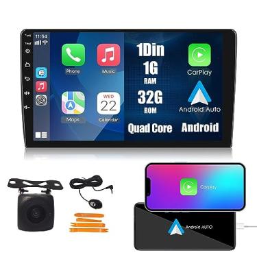 Imagem de KUNFINE Universal CarPlay/Android Auto Autoradio Android Rádio FM Navegação veicular pad estéreo leitor multimídia GPS 10 polegadas IPS Touch Screen Display BT WiFi 1 Din Headunit Tablet Quad Core 1G