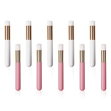 Imagem de Pincéis de xampu para pestanas, 10 unidades de escova de limpeza de extensão de cílios, ferramenta de remoção de cravos, escovas de limpeza facial, escova de limpeza profunda de poros de nariz, escova