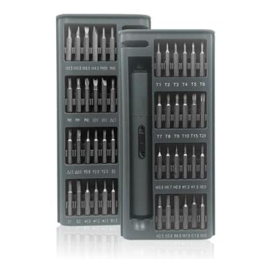 Imagem de SZITW Chave de fenda elétrica, conjunto de chave de fenda de precisão sem fio 49 em 1 com mini chave de fenda recarregável de 48 bits magnéticos para telefone, lap câmera, relógio