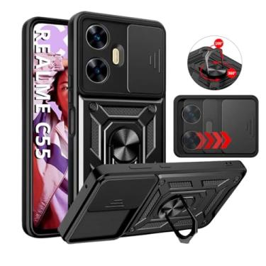 Imagem de Capa Capinha Armor Anti Impacto Ring Luxo Para Realme C55 (Tela 6.72) + Anel Giratorio + Proteção De Câmera - Proteção Militar