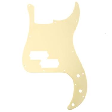 Imagem de Musiclily 13 Furos Escudo Baixo Pickguard para Fender EUA/Mexicana Standard Precision Bass 4 Cordas, 1 Camada Creme