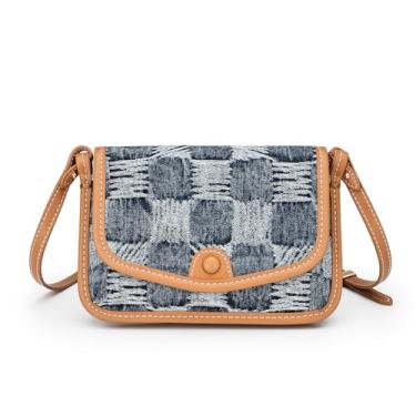 Imagem de ANFUMAN Bolsa pequena transversal feminina bolsa jeans transversal bolsas de ombro design moderno para mulheres, Linha, Small