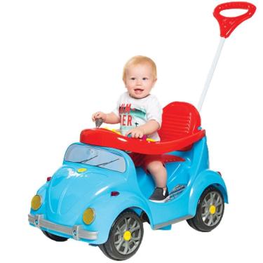 Imagem de Carrinho Passeio Pedal Calesita 1300 Fouks Fusca 2 em 1 Azul