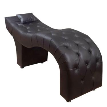 Imagem de Speciale Home - Maca Estofada para Clínica de Estética Facial com Capitonê Andressa Marrom Material Sintético Speciale Home