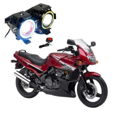 Imagem de Par Farol de Milha Angel Eye U7 para Moto Kawasaki NINJA 500R 2005 200