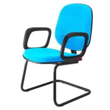 Imagem de Cadeira Diretor Interlocutor para Escritório Linha Uno Azul - Design O