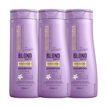 Imagem de Kit 3 Shampoo Desamarelador Blond Bioreflex 250 ML Bio Extratus - BIOE