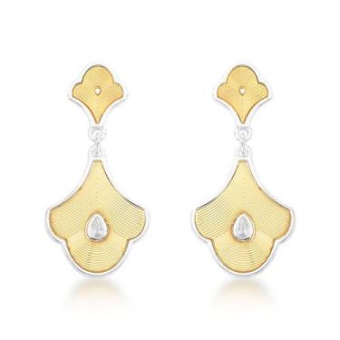 Imagem de Brinco Flor de Romã Revestido em Ouro e Prata - VL ACCESSOIRES