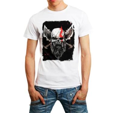 Imagem de Camiseta Masculina Branca Kratos God of War 06 - DESIGN CAMISETAS, Bra