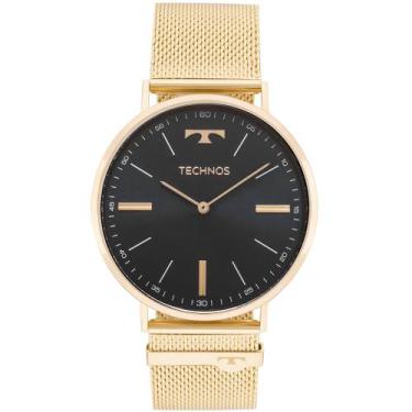 Imagem de Relógio Technos Unissex Slim Dourado - 2025LTJS/4P