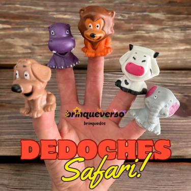 Imagem de Coleção Safari em formato Dedoche. 05 UN Dedoches. Produto novo.