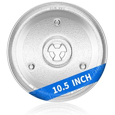 Imagem de Prato de vidro para micro-ondas de 26,7 cm para Hamilton Beach, Sunbeam, Emerson P23, GE General – bandeja giratória de vidro para micro-ondas de 26,7 cm para Panasonic, Chefmate, Avant etc