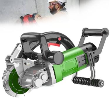 Imagem de 星姿 Caçador de parede elétrico de alta potência 5000W, máquina de corte de ranhura de parede, com 5 peças de dentes de serra de 133 mm, profundidade ajustável de 38 mm, máquina de entalhar concreto de