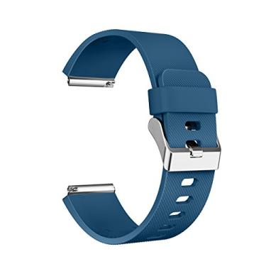 Imagem de LEEFOX Compatível com Bit Blaze Bands Frame, Edição Especial Pulseira de substituição para Fitbit Blaze Smart Fitness Watch Esporte Acessório Pulseiras Pequeno Grande Homens Mulheres Meninos Meninas, Large, R60 Navy