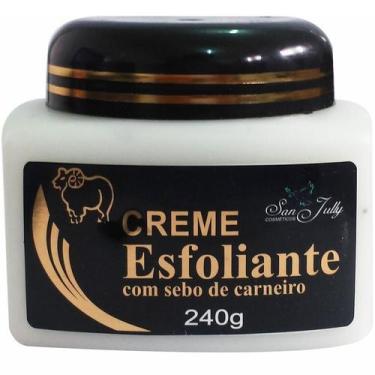 Imagem de Creme Esfoliante Com Sebo de Carneiro 240g Para Pés Mãos Corpo - San J
