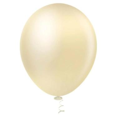 Imagem de Balão Látex Pérola 9 Amarelo Candy 25 Un - Pic Pic
