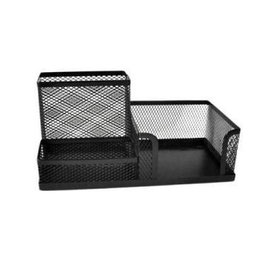 Imagem de Porta Caneta Clips Aramado Organizador De Mesa - Preto - S/M