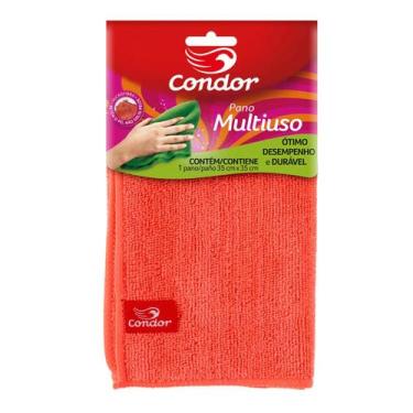 Imagem de Pano Microfibra Multiuso Laranja 35x35cm - Condor