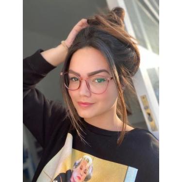 Imagem de Armação Óculos de Grau Feminina Acetato Redonda Kira- Óculos Sunrise, 