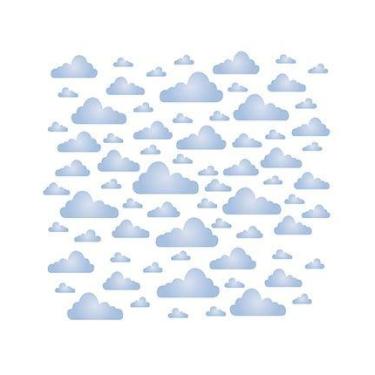 Imagem de Stencil Especial Pintura Estampa Nuvens 21,1X17,2 STM-562 - Litoarte