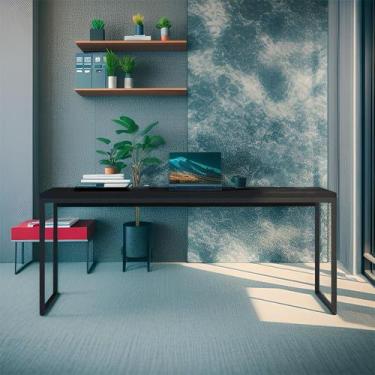 Imagem de Escrivaninha Lena Preta 180 cm - Mobly