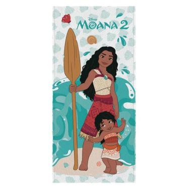 Imagem de Toalha de Banho Infantil Moana Felpuda Lepper 60cmx120cm