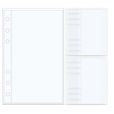 Imagem de Mogoostry Protetores de folha A6 para fichário de 6 anéis, 20 folhas protetoras de plástico para álbum de fotos, protetor de bolso