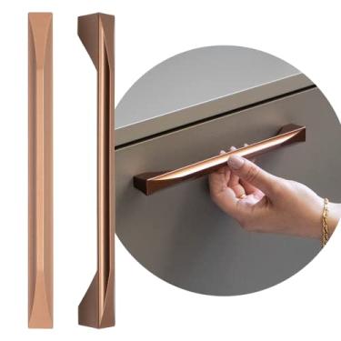 Imagem de Puxador Guarda Roupa Armário Escritório Brill 192mm 4 pçs (Cobre Fosco)