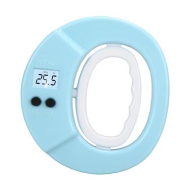 Imagem de oshhni Testador de força de preensão, testador eletrônico de força de preensão manual, dinamômetro digital de mão antiderrapante, Azul