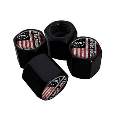 Imagem de Tampas de haste de válvula de pneu de metal, pacote com 4, tampas de haste de roda de carro, tampas de válvula de ar universais de alumínio para carros, caminhões, SUVs, bicicletas, motocicletas,