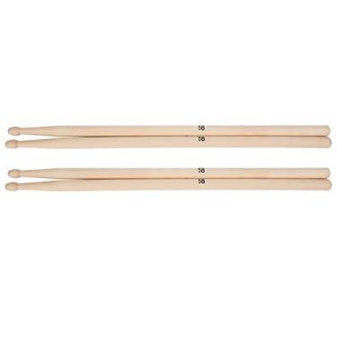 Imagem de Kit de Bateria de Jazz de Madeira de Bordo Tambores de Bateria 5a/5b 2 Pares Acessórios de Instrumentos Musicais Adequados para Iniciantes Diários de Prática (5b Drum Stick)