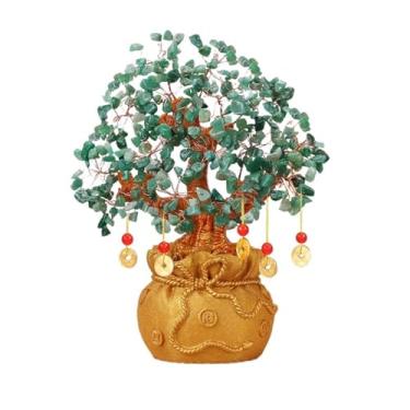Imagem de Árvore de Cristal Árvore de dinheiro de cristal Feng Shui Bonsai Saco de bênção Planta em vaso para fortuna Dinheiro Boa sorte Riqueza Prosperidade e sucesso Árvore de pedra preciosa citrina Árvore Bo