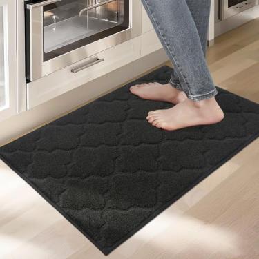 Imagem de COSY HOMEER Tapetes de cozinha laváveis antiderrapantes tapetes de cozinha para piso absorvente tapete de cozinha 50,8 cm x 81,3 cm tapetes macios para cozinha, tapete de pia, entrada, tapetes de área