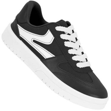 Imagem de Tênis Moleca 5791.113 Feminino, Preto branco, 35