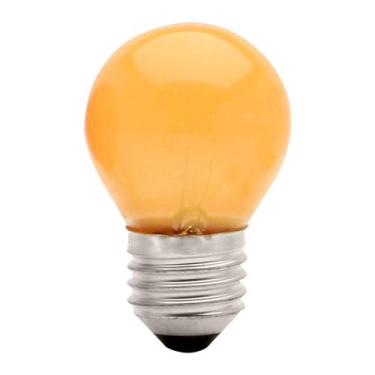 Imagem de Lâmpada bolinha colorida amarela 15w 220v brasfort 220v