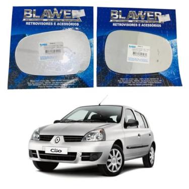 Imagem de Lente Refil Espelho Retrovisor Clio 1999 2000 2001 2002 2003 2004 2005 2006 2007 2008 2009 2010 Par