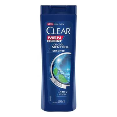 Imagem de Kit c/ 4 Shampoo Anticaspa Ice Cool Menthol 200ml Clear Men