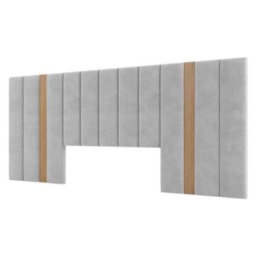 Imagem de Cabeceira Estofada Cama Casal 3,0m Dalla Costa 100% MDF - Dalla Costa 