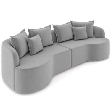 Imagem de Sofá 4 Lugares Orgânico Sala De Estar Living 270cm Ekos K01 Veludo Cin