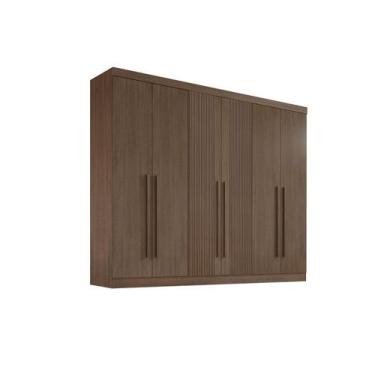 Imagem de Roupeiro 6 Portas Ripado 6 Gavetas com pés Da Vinci Plus - D Doro - D'