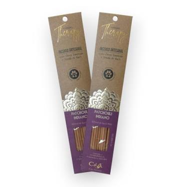 Imagem de Kit com 2 Incensos Naturais e Artesanais Vareta Therapy Patchouli Indiano e Floral de Bach PINE