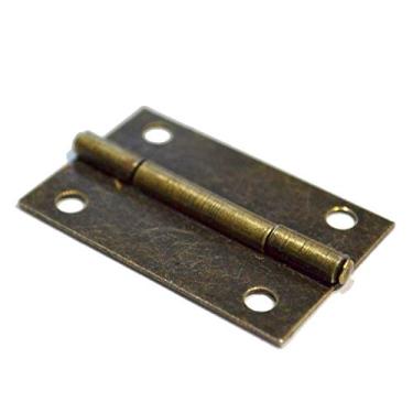 Imagem de 10 peças Dobradiças Dobradiças Dobradiças Bronze Antigo Ferragens Vintage com Parafusos para Portas Janelas Armário Armário Guarda-Roupa Caixas de Madeira Caixa de Joias Tamanho Pequeno (Comprimento