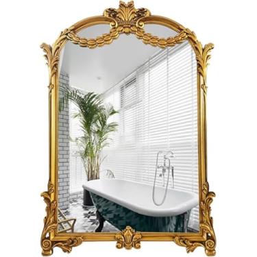 Imagem de Espelho De Parede Arqueado Barroco, Estilo Vintage Freh, Espelho Decorativo De Banheiro Grande, Espelho De Vaidade Para Sala De Estar, Quarto, Entrada, Antique Silver, 60x90cm