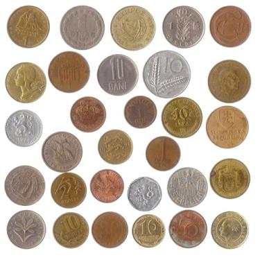 Imagem de Coleção de moedas europeias - 30 moedas diferentes - monarcas, animais, plantas, heráldicos e mais - Conjunto histórico da Europa para colecionadores