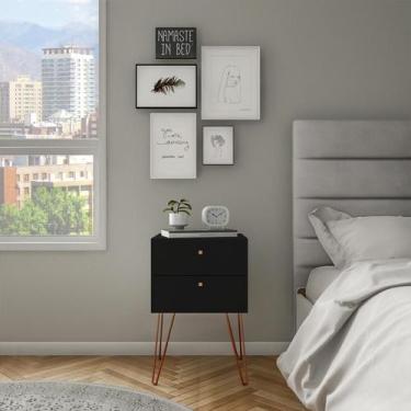 Imagem de Mesa de Cabeceira Valley 2 GV Preta - Mobly