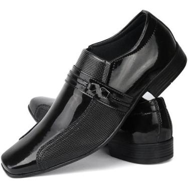 Imagem de Sapato Social Masculino Envernizado Bico Fino Linha Italiano Sapatofra