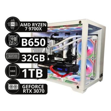 Imagem de Pc Gamer Amd Ryzen 7 9700x Am5 32gb Ddr5 Nvme 1tb Rtx 3070 - Option So