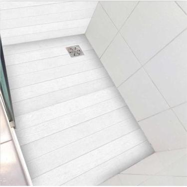 Imagem de Adesivo Piso Box Madeira Branca Antiderrapante - Colacomigo