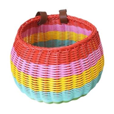 Imagem de YIJU Decoração de cesta de bicicleta infantil com alças, acessórios leves, parque de cesta de bicicleta